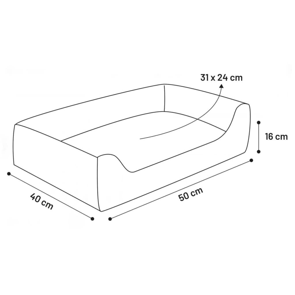 Hundekorb Zupo Rechteckig 50x40x16 cm Grau