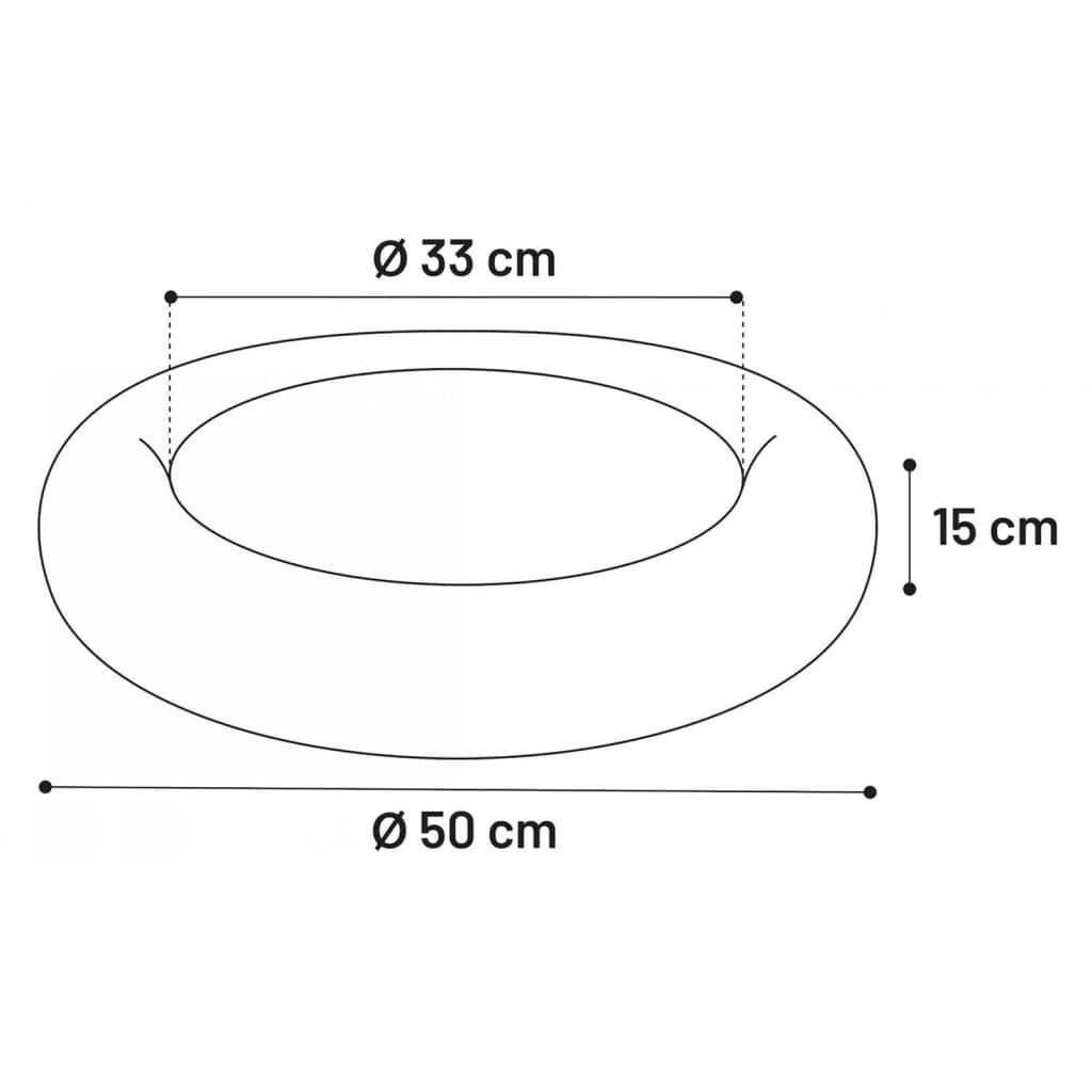 Haustierbett Suza Rund 50x50x15 cm Grau