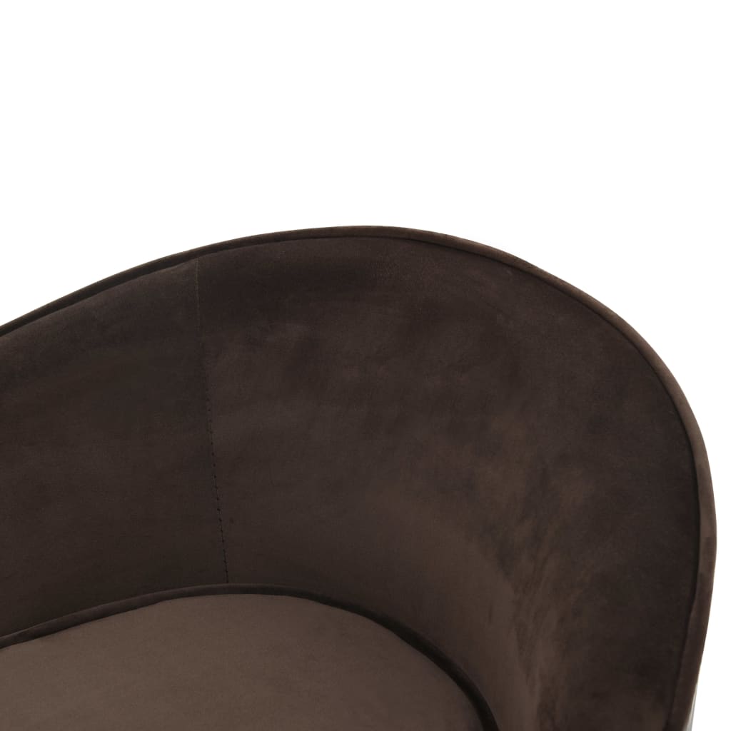 Hundesofa Braun 69x49x40 cm Plüsch und Kunstleder