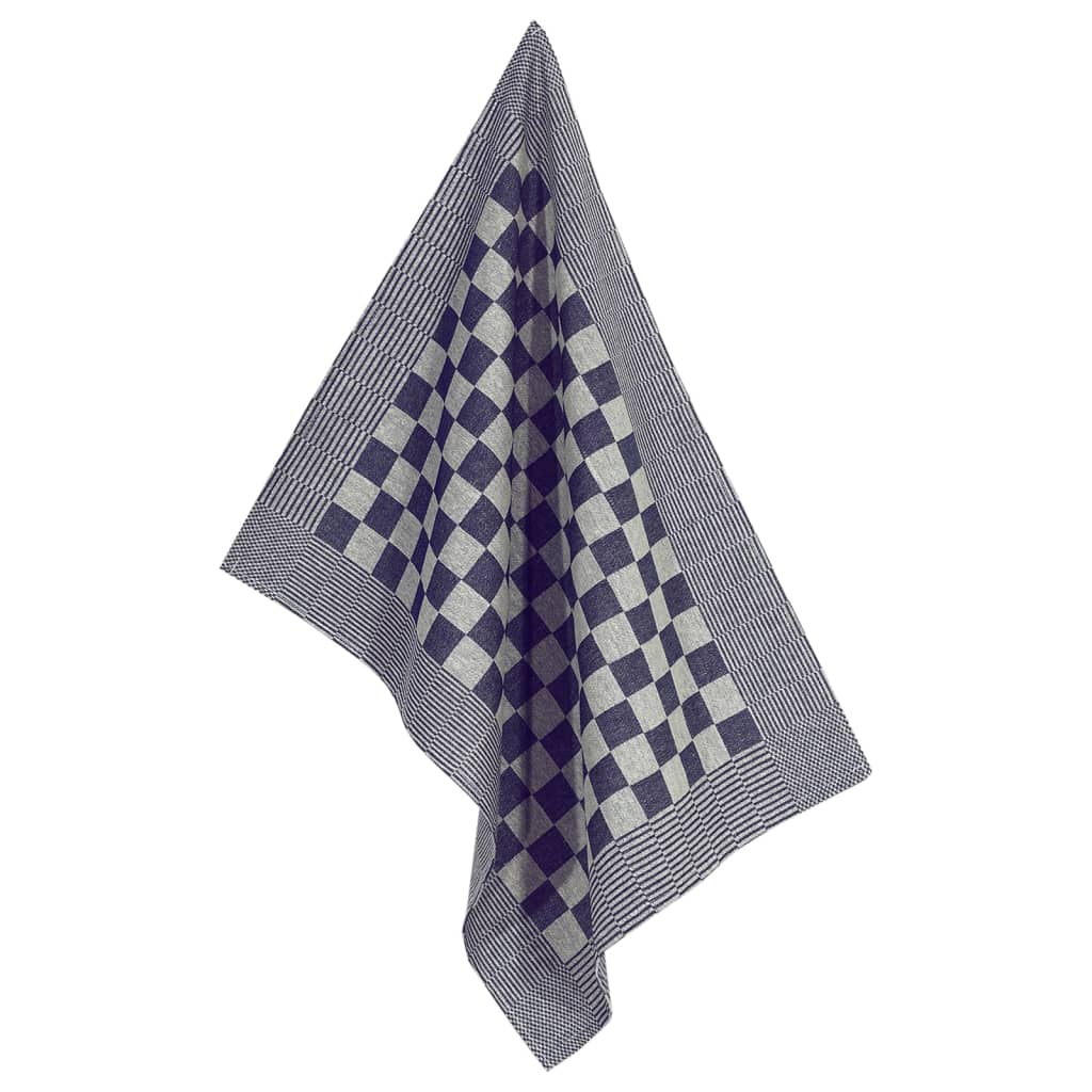10-tlg. Handtuch-Set Blau und Weiß Baumwolle