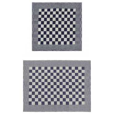 20-tlg. Handtuch-Set Blau und Weiß Baumwolle