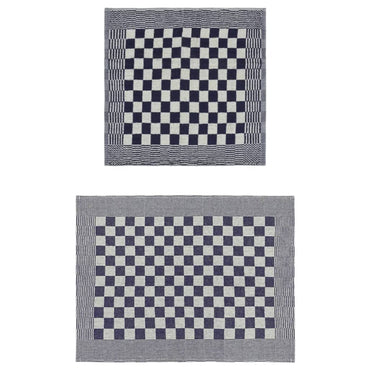 50-tlg. Handtuch-Set Blau und Weiß Baumwolle