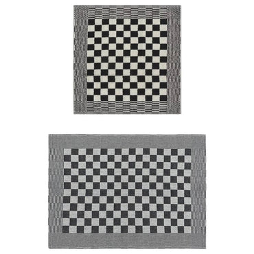 10-tlg. Handtuch-Set Schwarz und Weiß Baumwolle