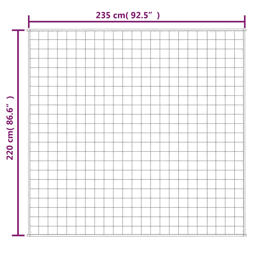 Gewichtsdecke Blau 220x235 cm 15 kg Stoff