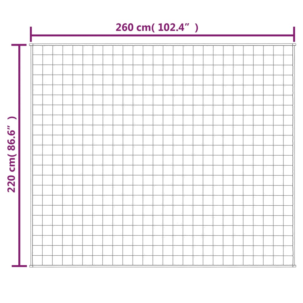 Gewichtsdecke Hellcreme 220x260 cm 15 kg Stoff