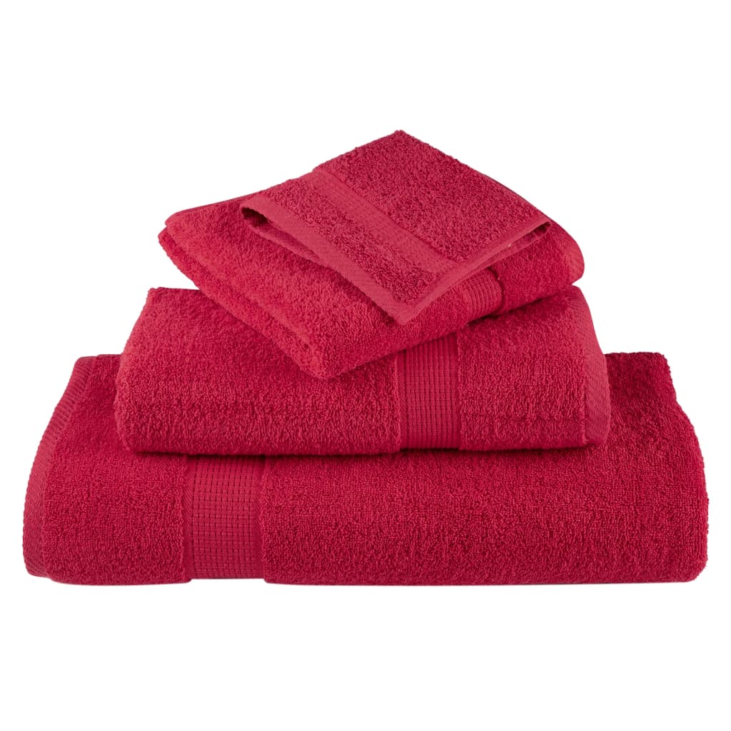 Premium-Handtücher SOLUND 2 Stk. Rot 100x200 cm 600 g/m²