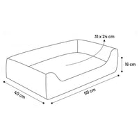 Hundekorb Zupo Rechteckig 50x40x16 cm Grau