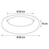 Haustierbett Suza Rund 50x50x15 cm Grau