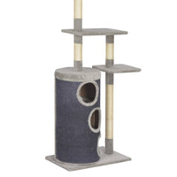 Kratzbaum mit Sisal-Kratzsäulen Grau 260 cm