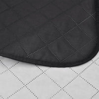 Zweiseitige Tagesdecke Gesteppt Schwarz/Weiß 220x240 cm
