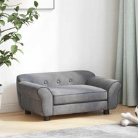 Hundesofa Grau 72x45x30 cm Plüsch