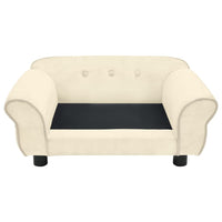 Hundesofa Creme 72x45x30 cm Plüsch