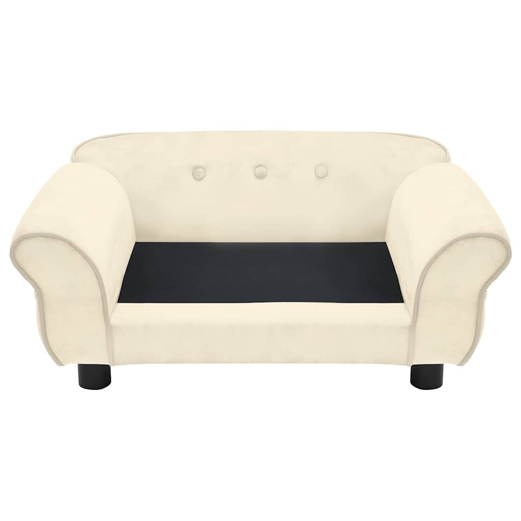 Hundesofa Creme 72x45x30 cm Plüsch