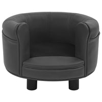 Hundesofa Dunkelgrau 48x48x32 cm Plüsch und Kunstleder