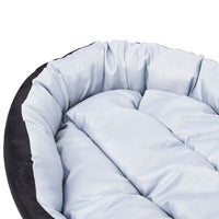 Wendbares & waschbares Hundekissen Grau und Schwarz 85x70x20 cm