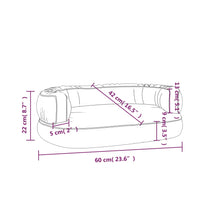 Hundebett Ergonomisch Schaumstoff Dunkelblau 60x42cm Kunstleder