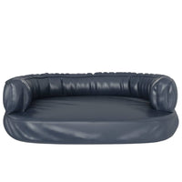 Hundebett Ergonomisch Schaumstoff Dunkelblau 75x53cm Kunstleder