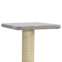 Kratzbaum mit Sisal-Kratzsäulen Hellgrau 118,5 cm