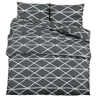 Bettwäsche-Set Grau 240x220 cm Baumwolle