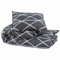 Bettwäsche-Set Grau 240x220 cm Baumwolle