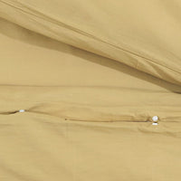 Bettwäsche-Set Taupe 200x200 cm Baumwolle