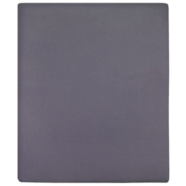 Spannbettlaken 2 Stk. Jersey Anthrazit 100x200 cm Baumwolle