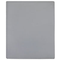 Spannbettlaken Jersey Grau 140x200 cm Baumwolle