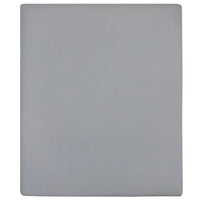 Spannbettlaken Jersey Grau 160x200 cm Baumwolle