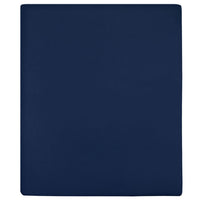 Spannbettlaken 2 Stk. Jersey Marineblau 90x200 cm Baumwolle
