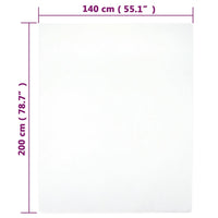 Spannbettlaken Jersey Weiß 140x200 cm Baumwolle