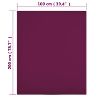 Spannbettlaken 2 Stk. Jersey Bordeauxrot 100x200 cm Baumwolle