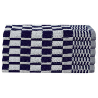 50-tlg. Handtuch-Set Blau und Weiß Baumwolle