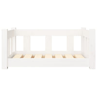 Hundebett Weiß 65,5x50,5x28 cm Massivholz Kiefer