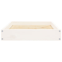 Hundebett Weiß 61,5x49x9 cm Massivholz Kiefer