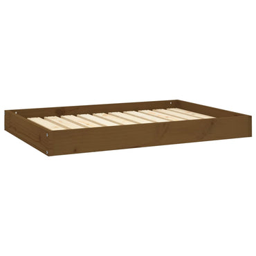 Hundebett Honigbraun 91,5x64x9 cm Massivholz Kiefer