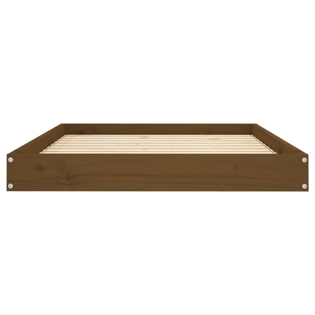Hundebett Honigbraun 101,5x74x9 cm Massivholz Kiefer