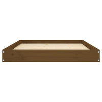 Hundebett Honigbraun 101,5x74x9 cm Massivholz Kiefer
