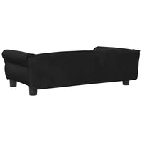 Hundebett Schwarz 95x55x30 cm Samt