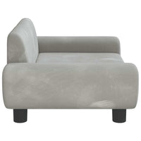 Hundebett Hellgrau 70x45x33 cm Samt