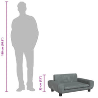 Hundebett Dunkelgrau 70x45x33 cm Samt