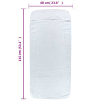 Strandtücher 4 Stk. Weiß 60x135 cm Stoff 400 GSM