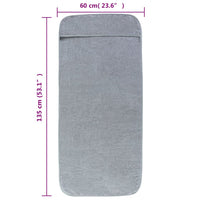 Strandtücher 4 Stk. Grau 60x135 cm Stoff 400 GSM