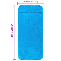 Strandtücher 6 Stk. Türkis 60x135 cm Stoff 400 GSM