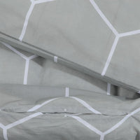 Bettwäsche-Set Grau 140x200 cm Baumwolle