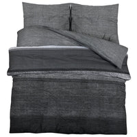 Bettwäsche-Set Dunkelgrau 225x220 cm Baumwolle