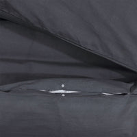 Bettwäsche-Set Schwarz 155x220 cm Baumwolle