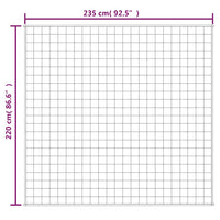 Gewichtsdecke Grau 220x235 cm 11 kg Stoff