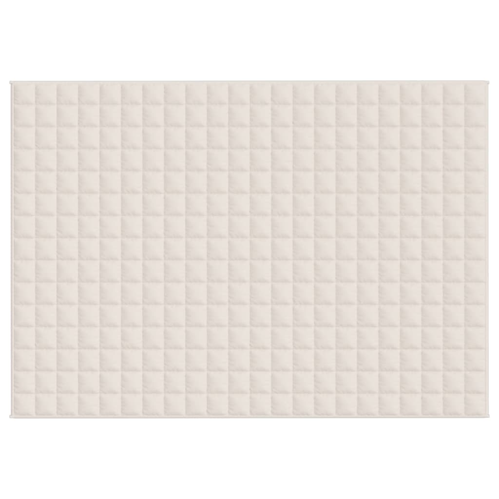 Gewichtsdecke Hellcreme 155x220 cm 7 kg Stoff