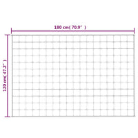 Gewichtsdecke Grau 120x180 cm 5 kg Stoff