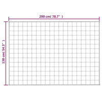 Gewichtsdecke Grau 138x200 cm 6 kg Stoff